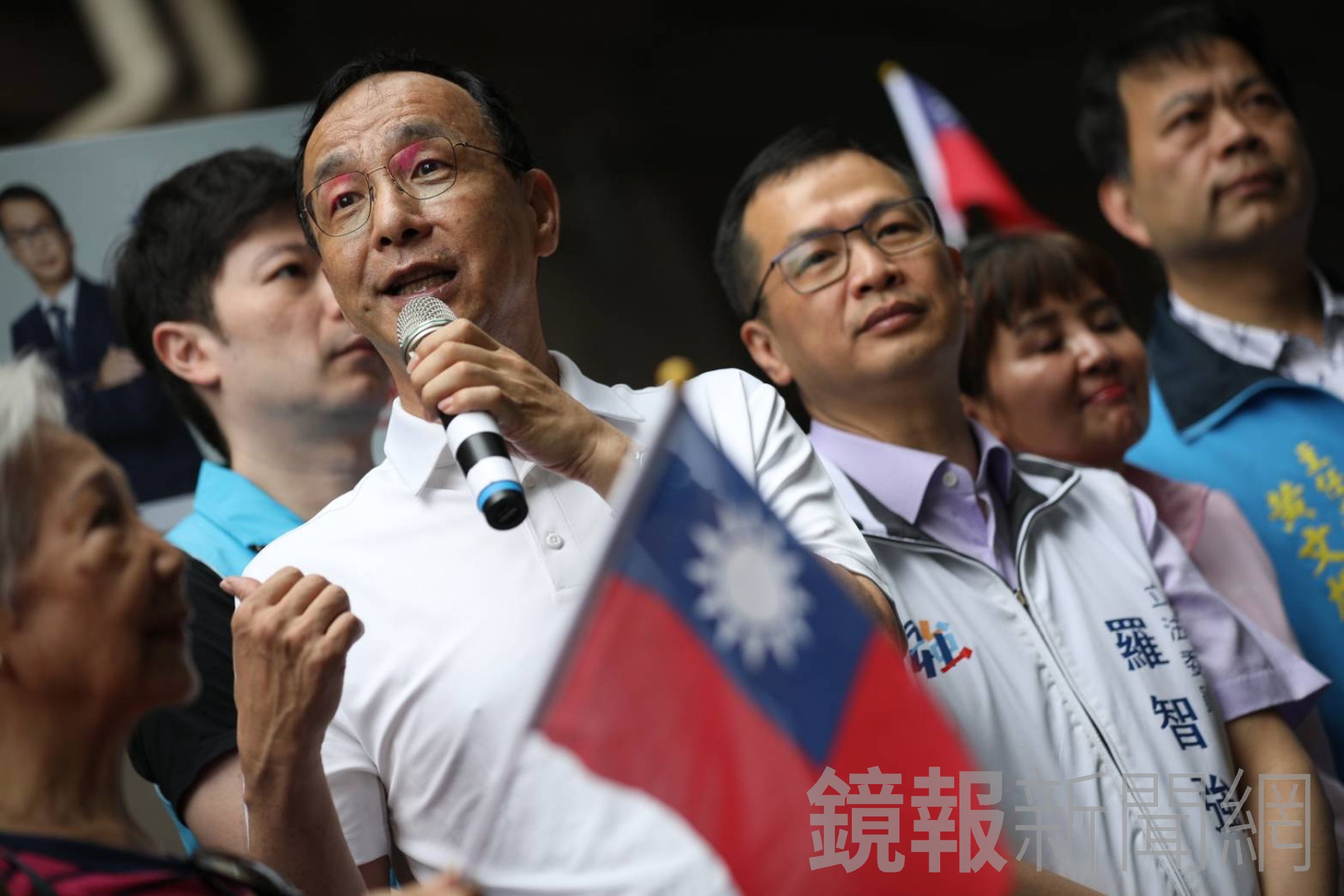 朱立倫呼籲賴政府應趕快救災、普發現金。(鏡報新聞網)