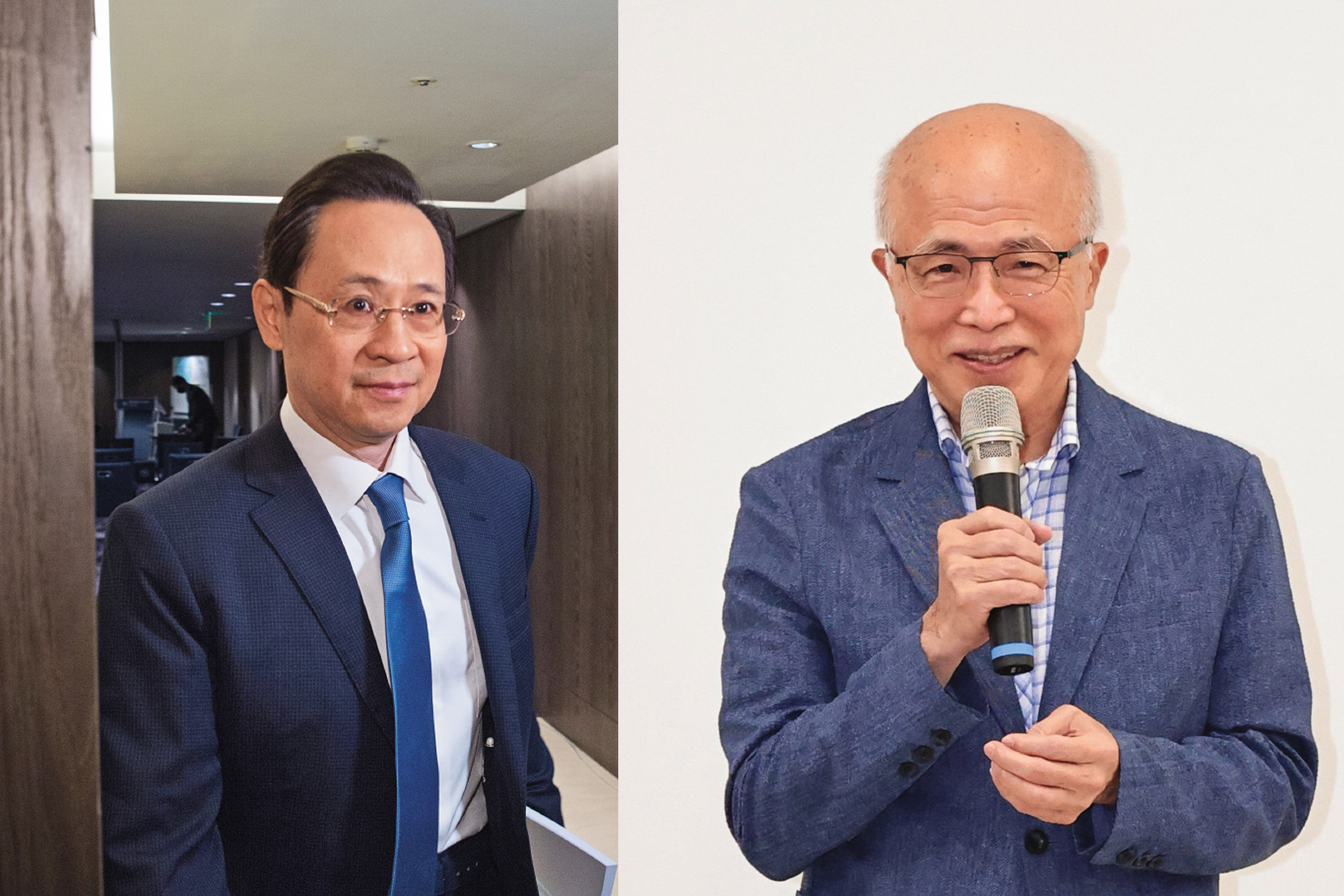 智邦科技創辦人黃安捷（右圖，本刊資料照）與國民黨前立委陳建平（左圖）退出鏡電視董事會後，各匯700萬元至凱思國際，黃國昌狠狠修理鏡電視至今，不免讓人質疑拿錢辦事。