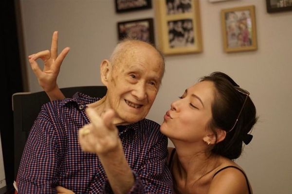 許瑋甯和外公的感情非常好。（翻攝自許瑋甯IG）