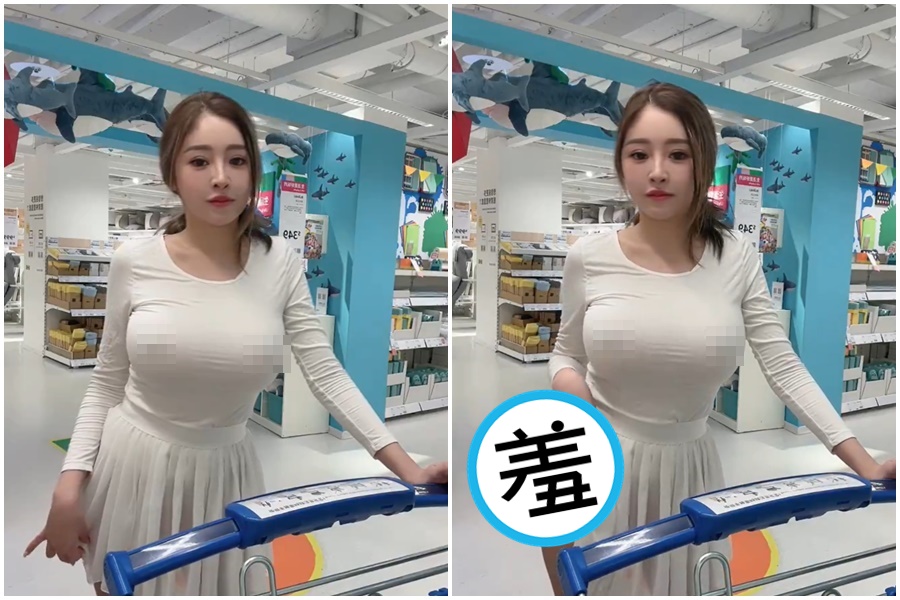 「護理師女神」謝侑芯逛IKEA拍短片開撩粉絲。（翻攝自謝侑芯X）