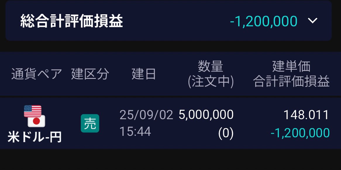 水谷隼公開8月慘賠損益。(翻攝自X)