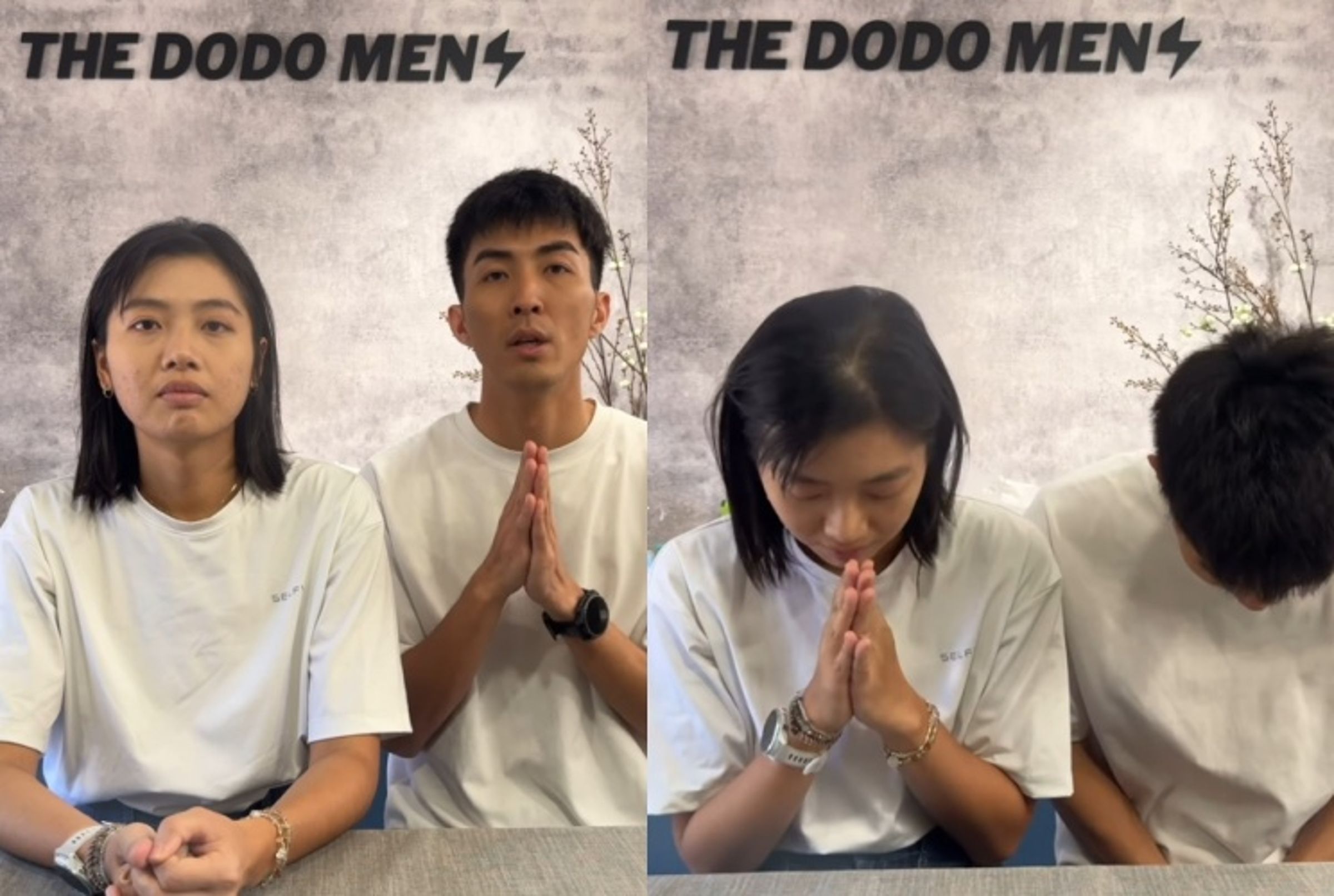 「The DoDo Men嘟嘟人」近期因Podcast節目探討酸民留言引爆粉絲退訂潮,成員Ian(右)於21日正式發布影片承認錯誤並致歉,同時拋出震撼彈,證實另一名成員Jeannie(左)將於6月30日從頻道正式畢業。(翻攝自instagram/thedodomen)