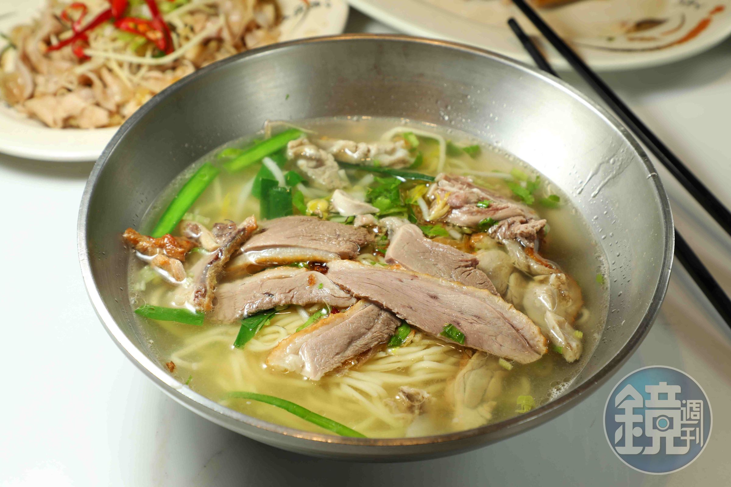 簡單一碗「鵝肉麵」也非常美味。（150元／碗）