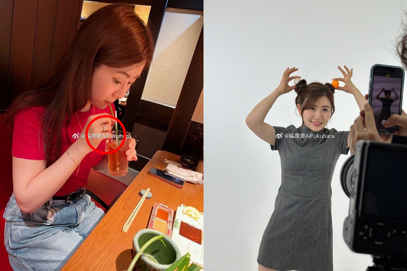 福原愛很會在微博上跟粉絲互動，除了有猜猜看，也有工作點滴的分享。（翻攝微博）