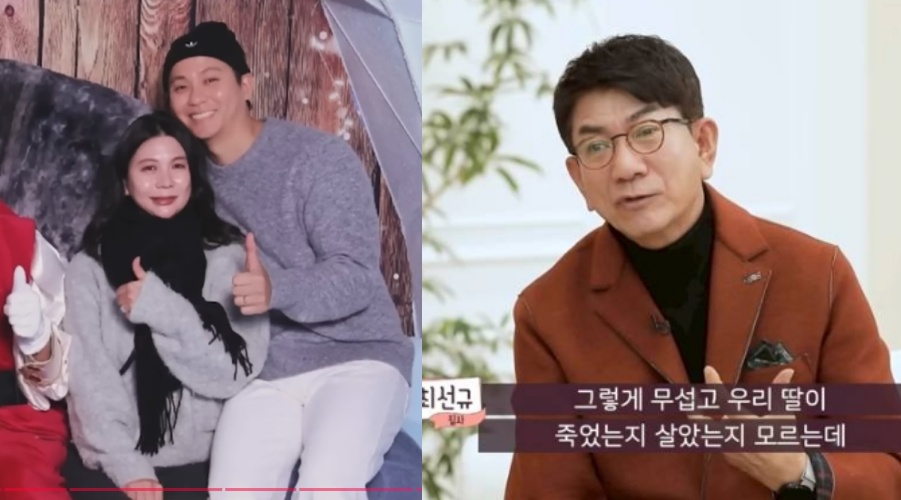 南韓SBS第一代播音員崔宣奎（右）在節目上分享女兒3歲交通事故驚險回憶。（翻攝自YouTube／CGN）
