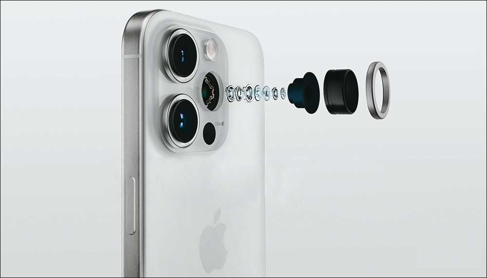 大立光獨家供應iPhone 15 Pro Max的「四重反射稜鏡相機模組」，改善手機鏡頭愈來愈凸出的問題，成為市場先驅。（翻攝網路）