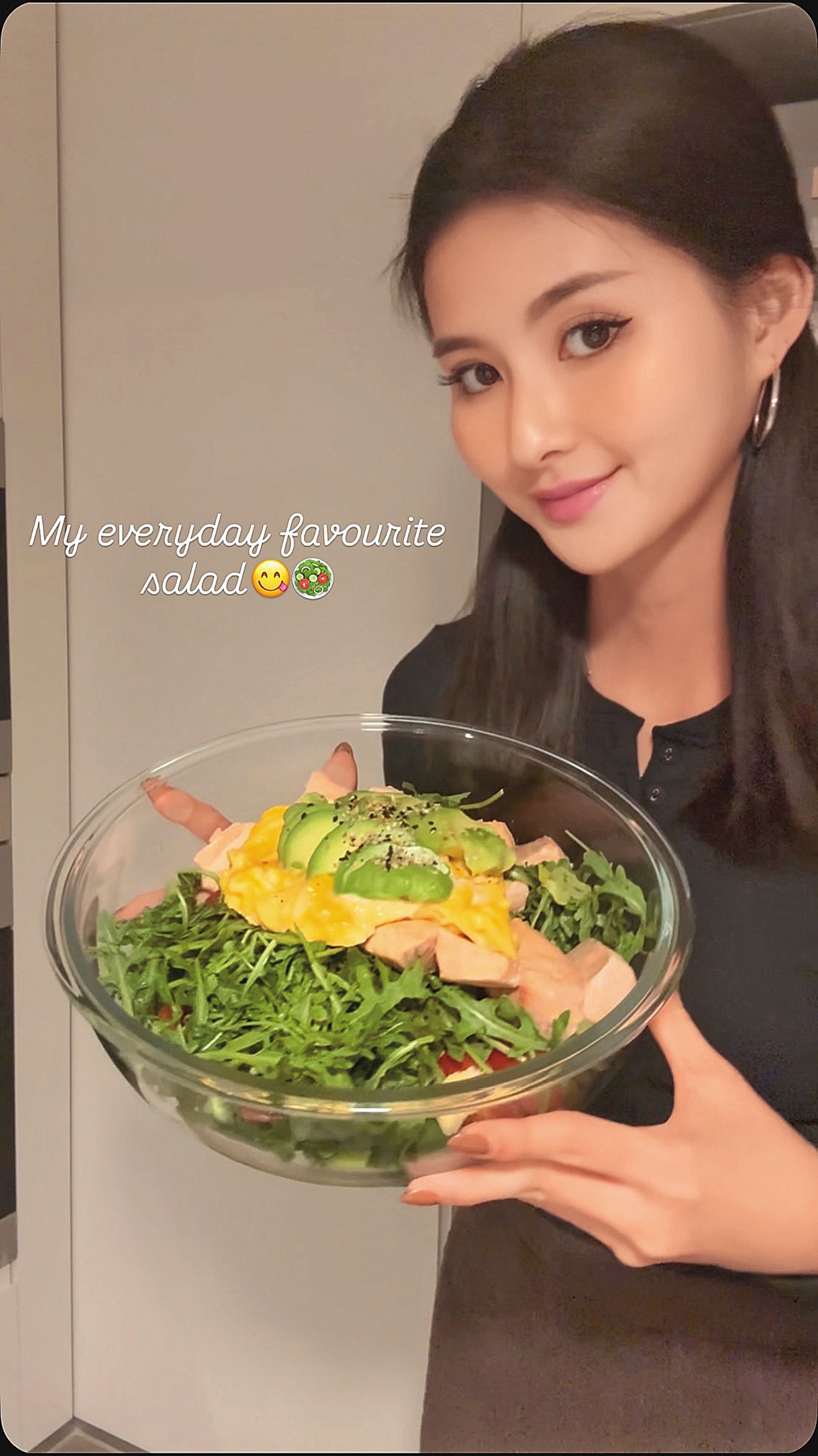 廖思惟最近開始學習下廚，常分享自己做的料理。（翻攝自廖思惟IG）