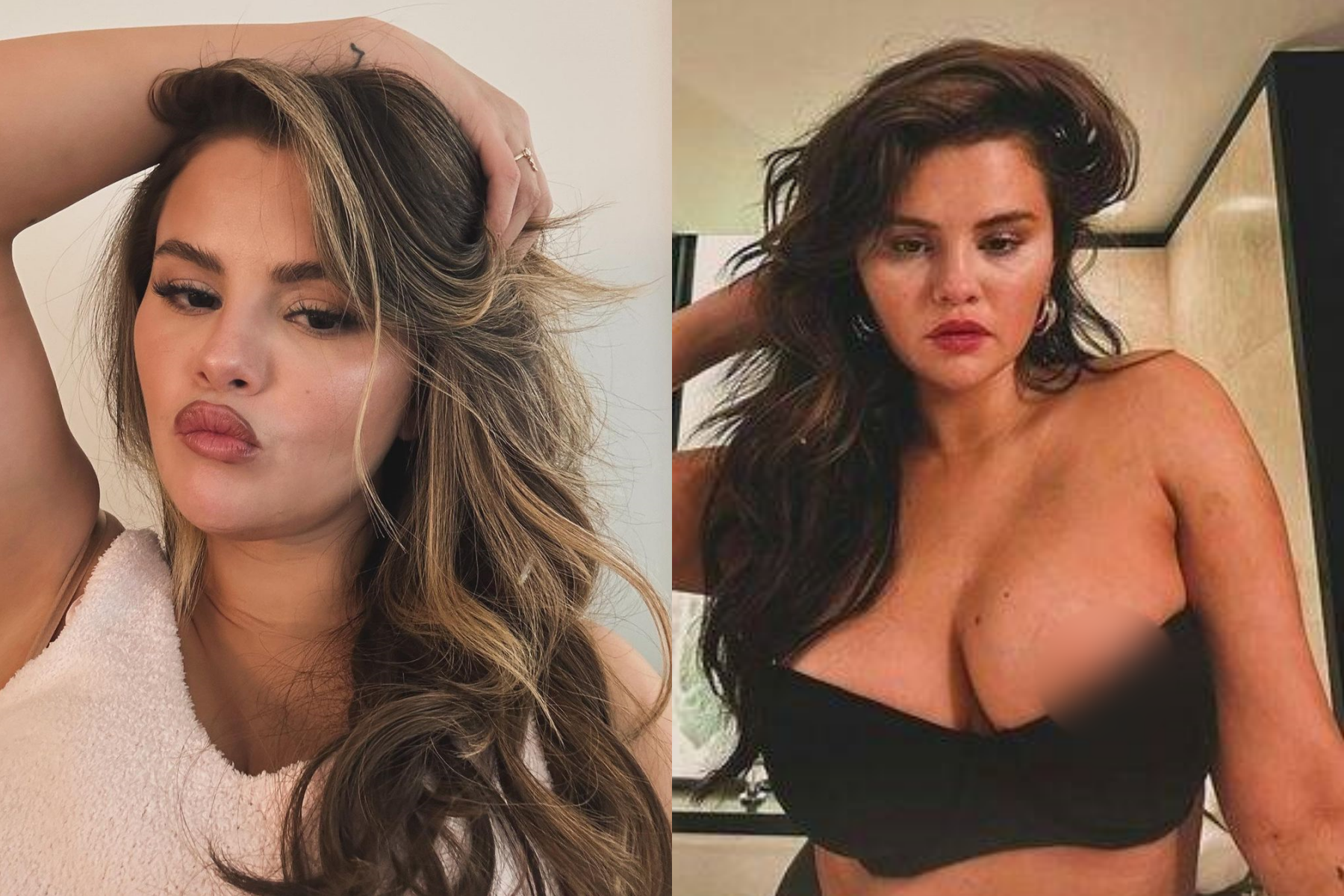 席琳娜昨日手滑上傳走光照片。（翻攝自Instagram@selenagomez）