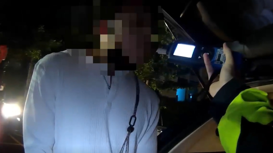 周孝安連假酒駕遭逮。（警方提供）