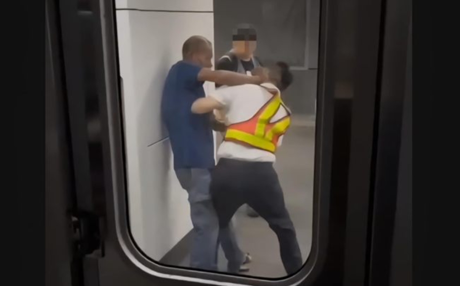 台鐵松山車站11日又傳站務人員遭醉漢攻擊打傷的事件。（翻攝自臺灣鐵路產業工會臉書）