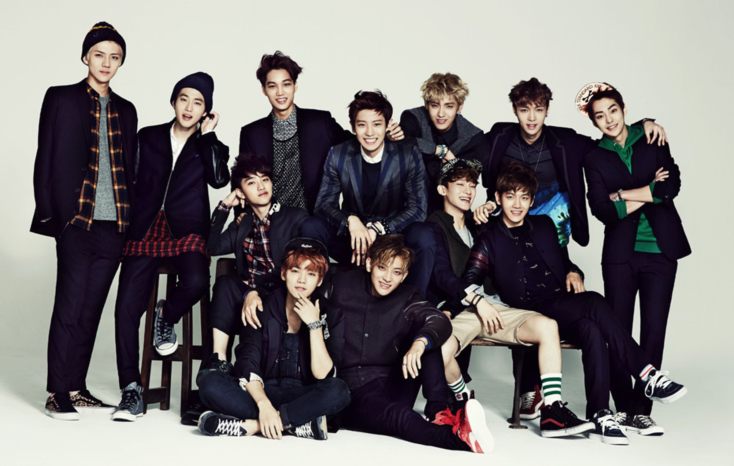 EXO於2012年出道，當時是12人男團。（網路圖片）