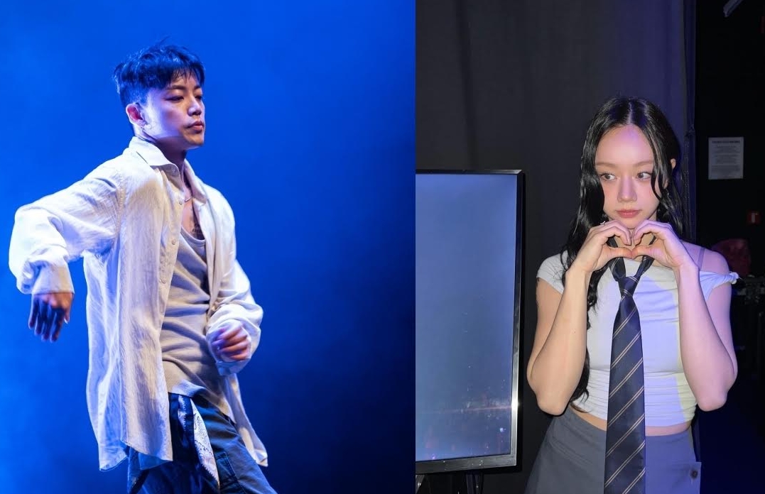 惠利（右）與舞者WOOTAE傳低調戀愛1年。（翻攝WOOTAE、惠利INS）