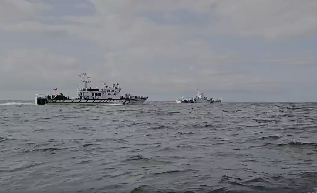 中國海警船7月首次編隊侵擾金門水域。(海巡署提供)