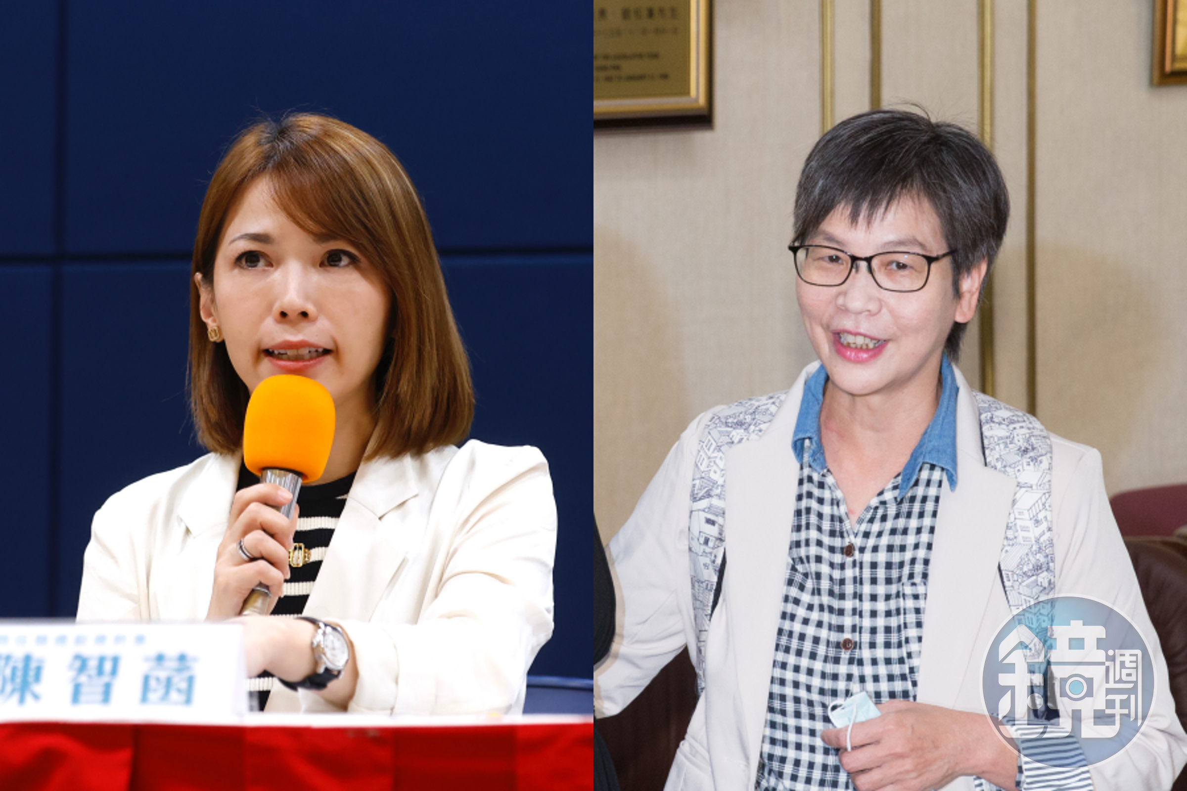 蔡壁如(右)與陳智菡(左)近日隔空對槓,讓民眾黨內鬥傳言再起。