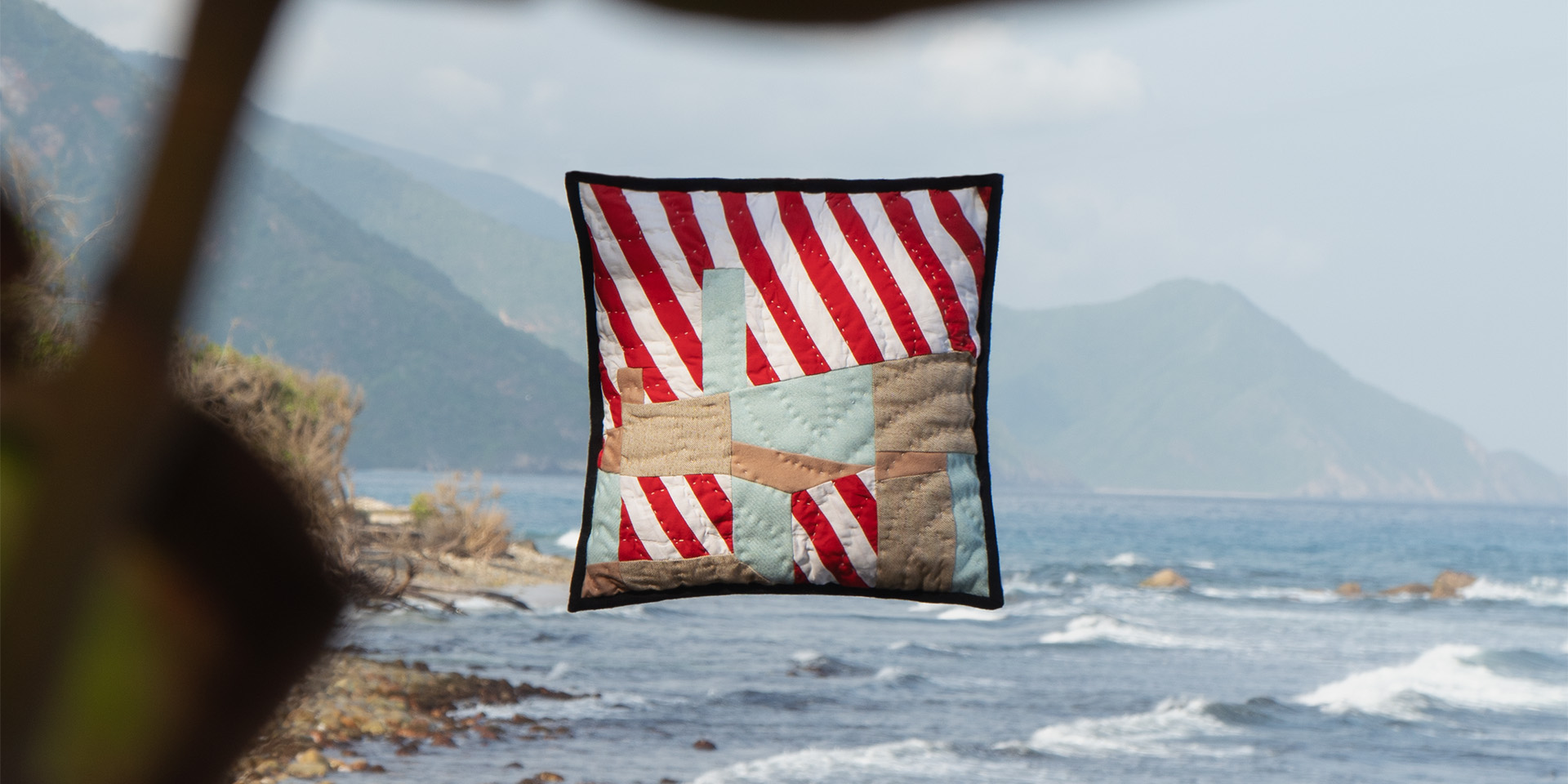 A.P.C.Quilts第25回DAVIDE拼布靠墊。NT$9,000