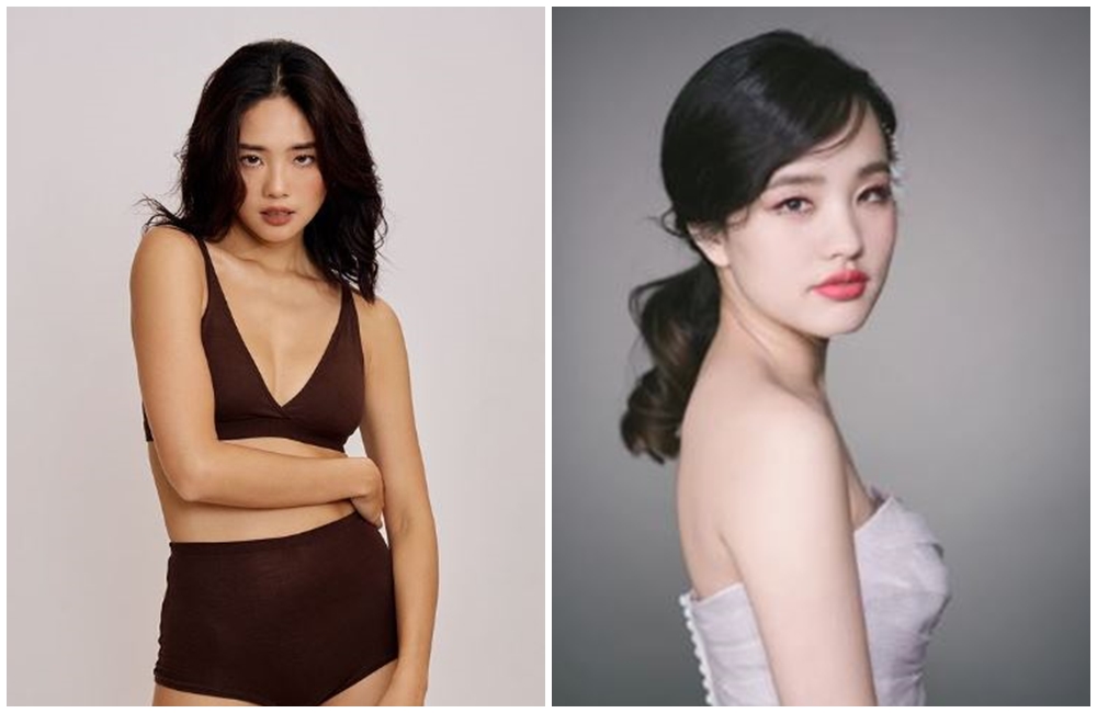 徐里唯（左）經常在社群媒體曬出性感模特兒工作照。韓冰（右）曾在加拿大簽約經紀公司，兼差做平面模特兒。（翻攝自徐里唯IG、JAGER international management）