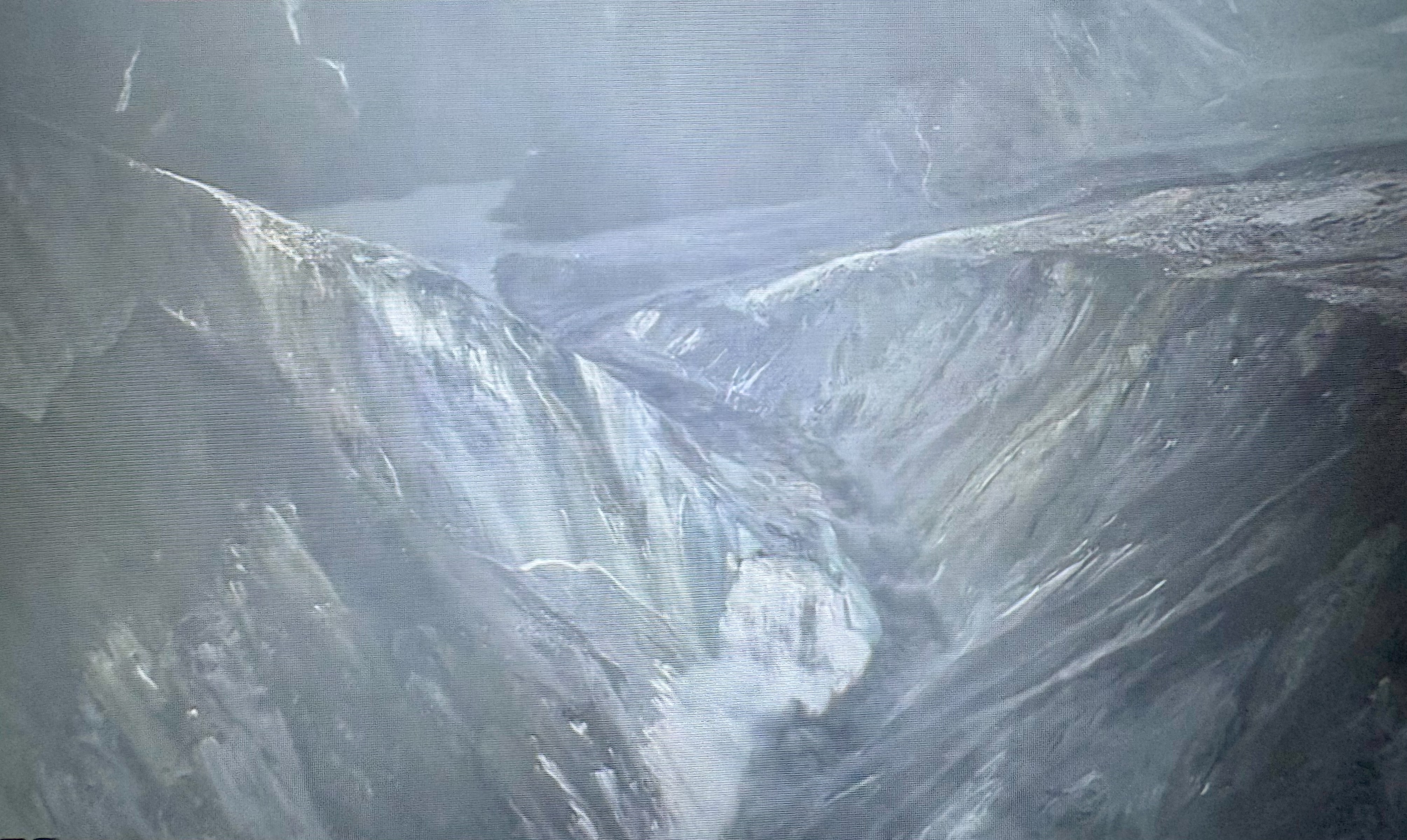 農業部今晨6時出動無人機空拍馬太鞍堰塞湖現況。（農業部提供）