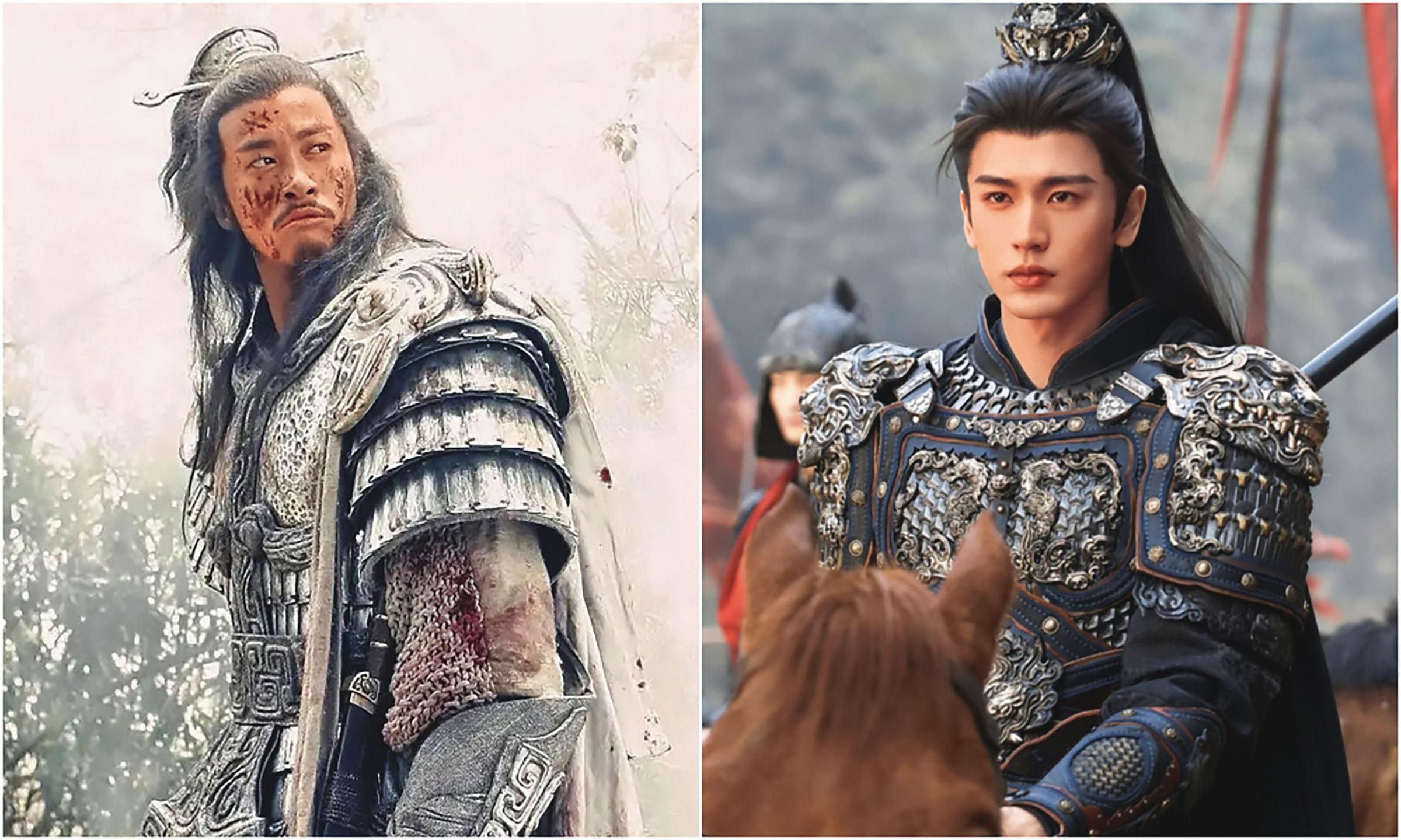 平平攏系將軍上場殺敵,何潤東(左)和張凌赫(右)的畫風差很大。不過何潤東以前也是「大包」出了名,看來當將軍還得「勃大莖深」呢。 (翻攝自網路)