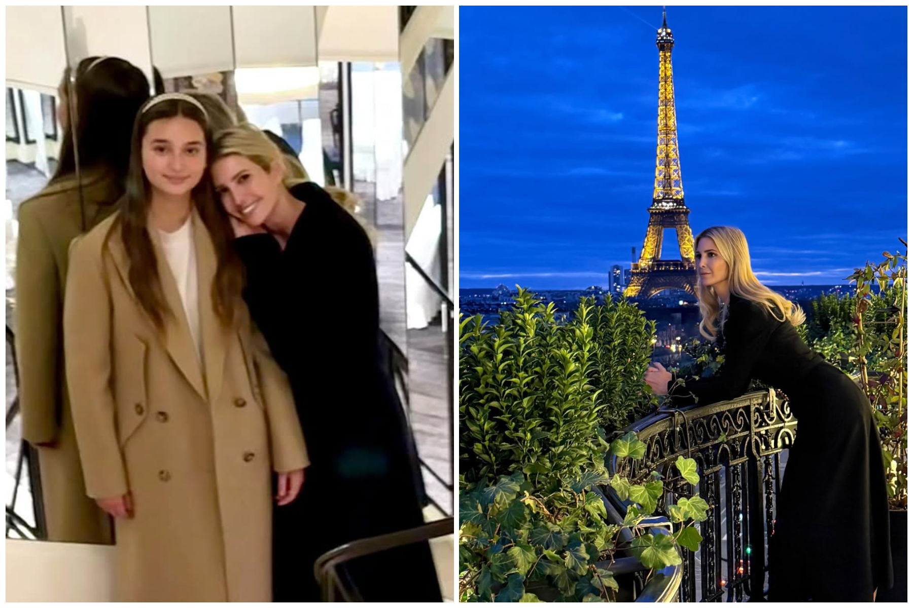 伊凡卡和女兒阿拉貝拉在巴黎共度溫馨時光。（翻攝ivankatrump IG）