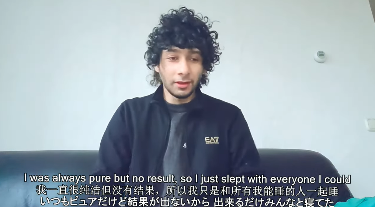 Dia承認愛上床約砲。（翻自YT畫面）