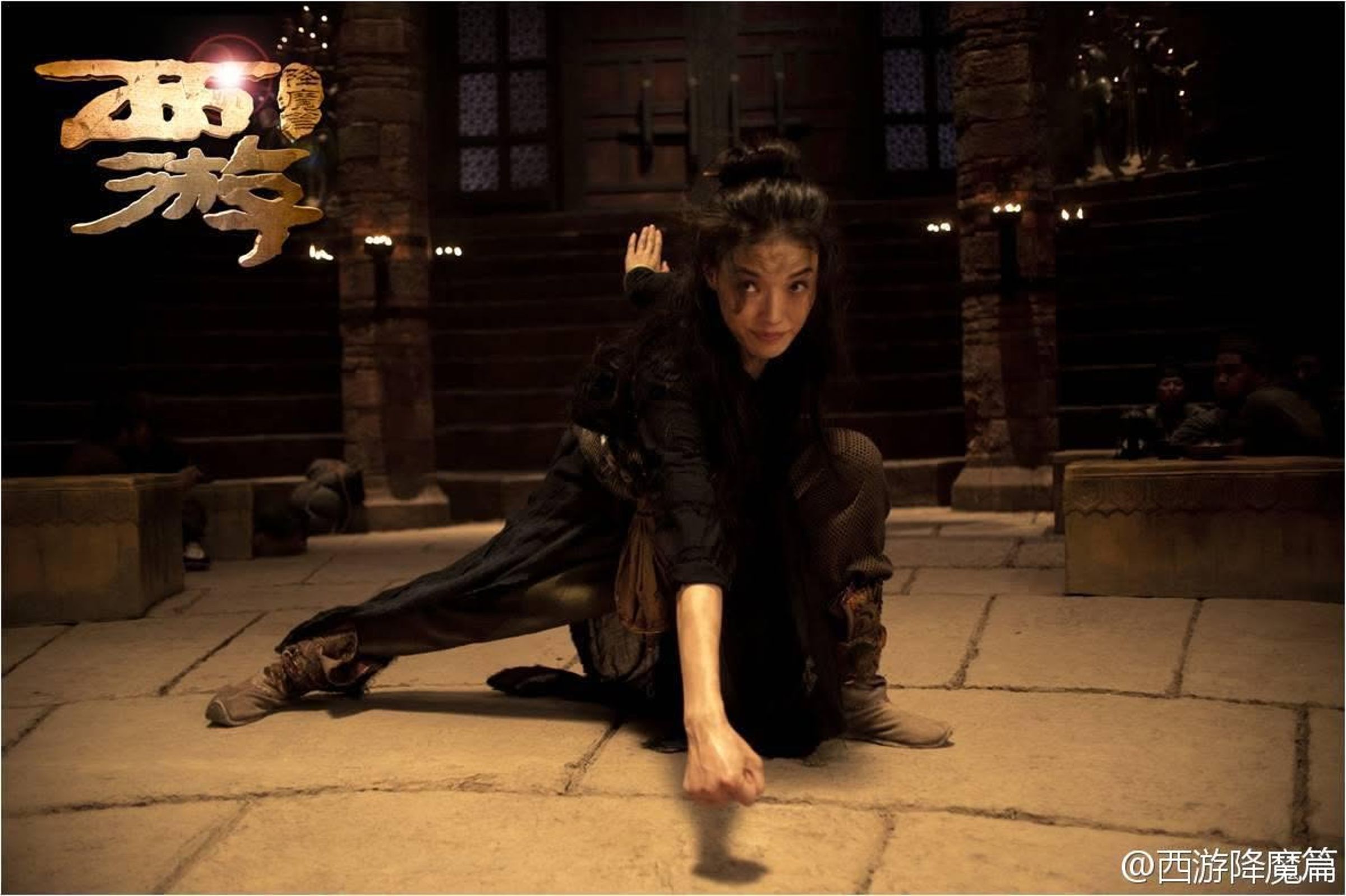 舒淇2013年在《西遊·降魔篇》首映專訪時,曾笑稱「周星馳跳段小姐的舞比我還嫵媚好笑」。(微博圖片)