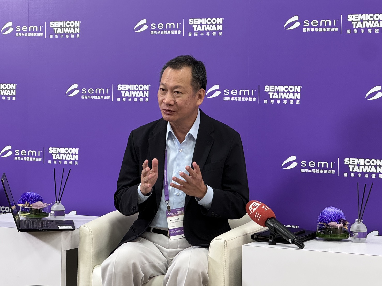 辛耘副董事長許明棋今(3)日於SEMICON Taiwan受訪。
