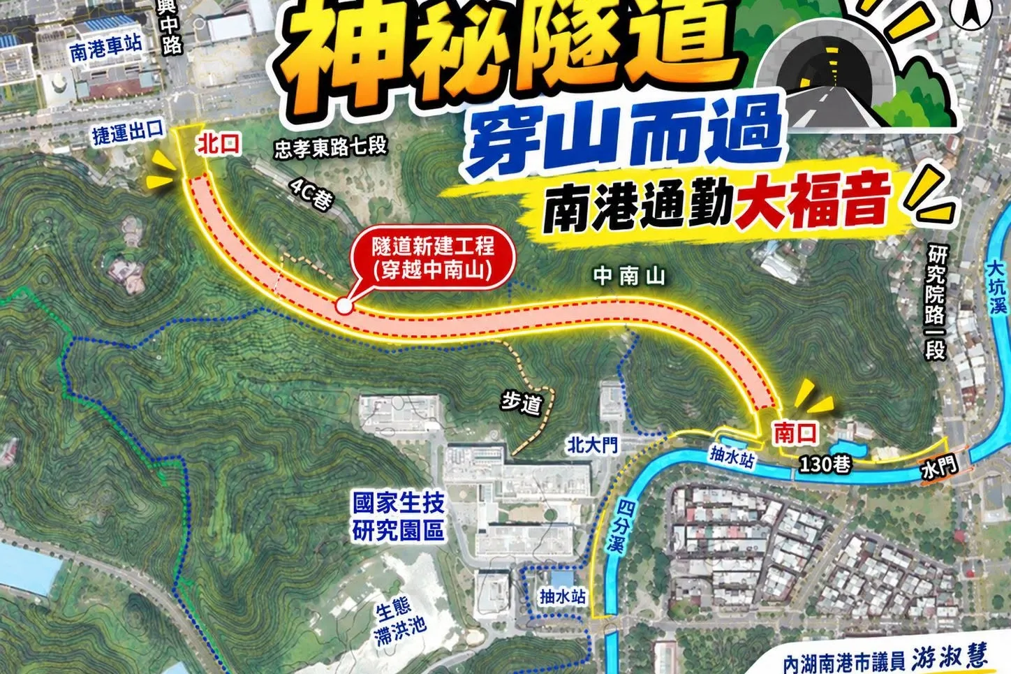 通勤族合法賴床！南港「神祕隧道」要通了　20分鐘路程最快只要7分鐘
