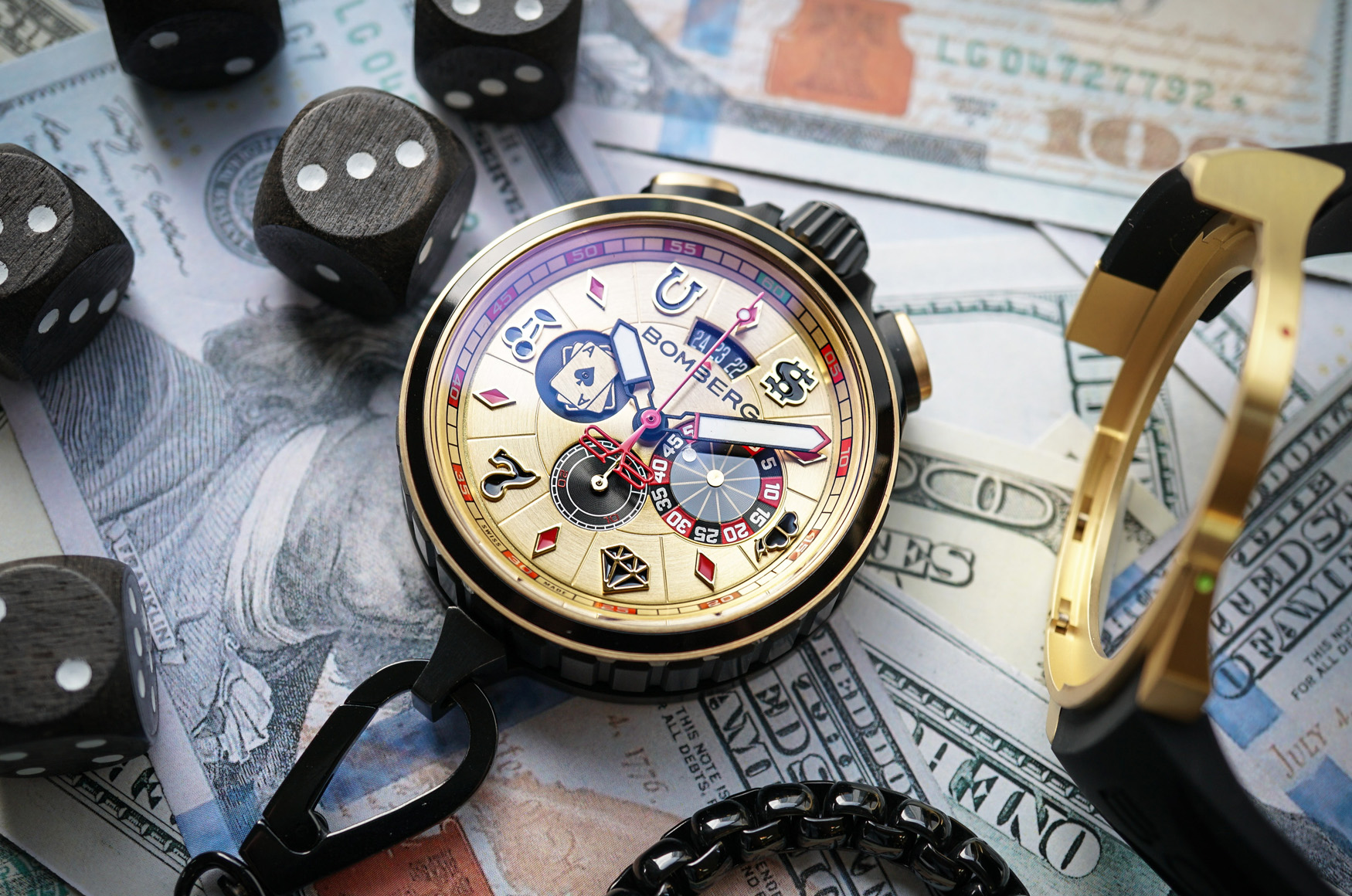 新錶2025／用時間下注的博奕玩家！BOMBERG全新Bolt-68 Casino賭場系列