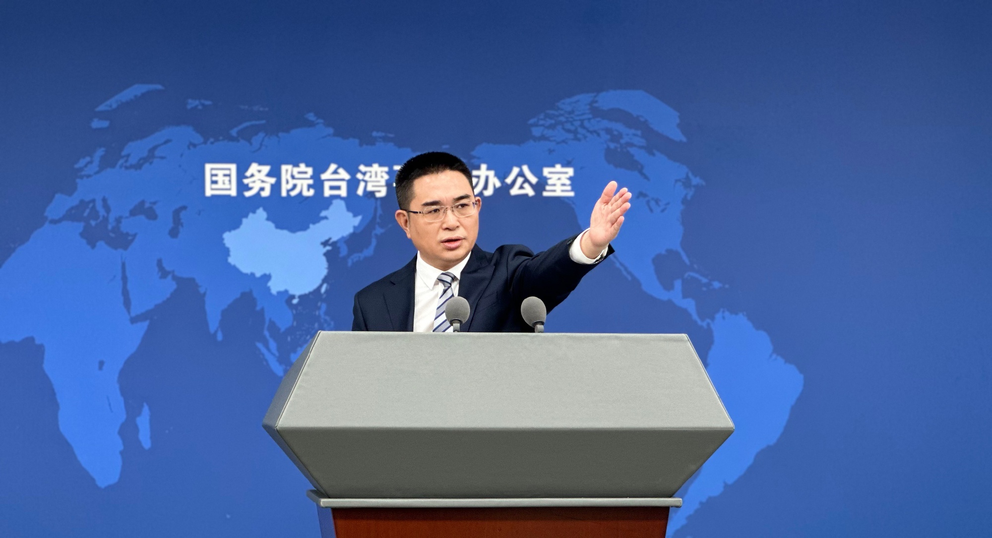 陳斌華今日表示,「民進黨當局出於政治私利,每年都跳出來抹黑攻擊」,但他們越搗亂越失敗。(翻攝自微博)