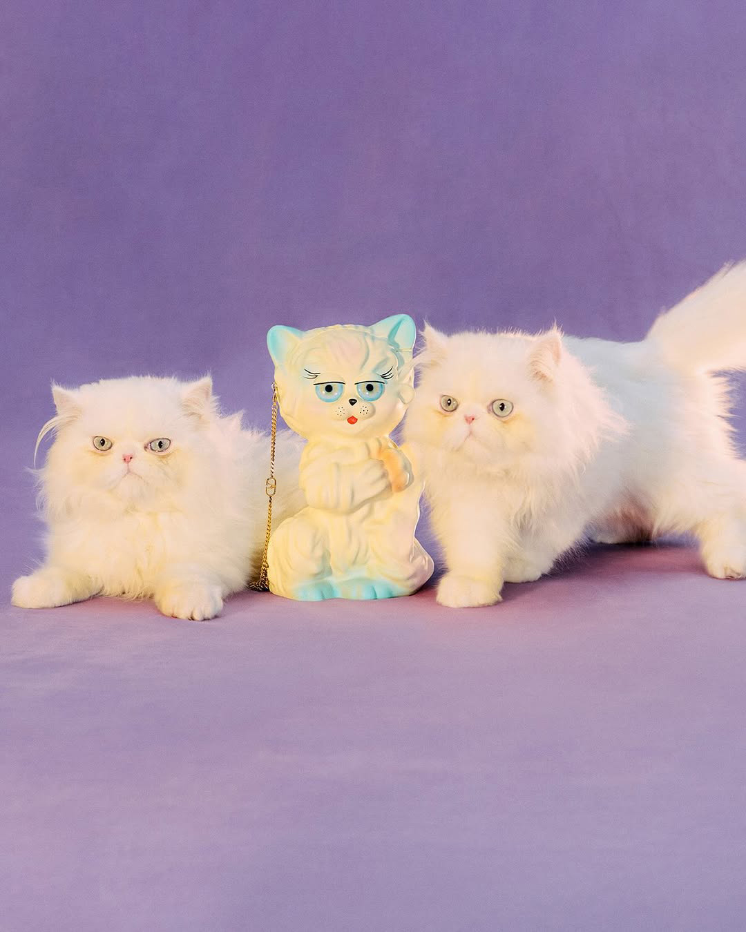 Michele親手設計的Le Chat de la Maison貓咪，是近年的時尚新寵兒。（翻攝自maisonvalentino IG）