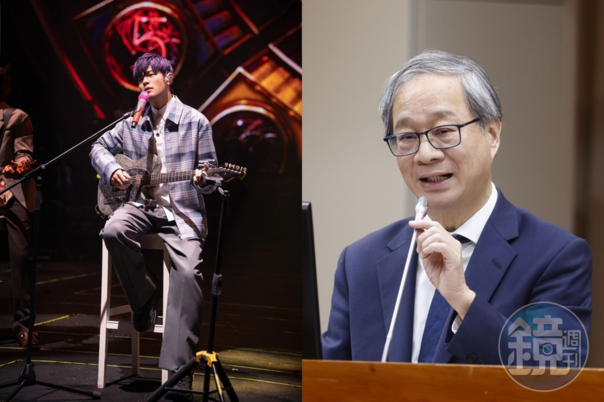 周杰倫（左）演唱會15萬張票今日秒殺，文化部長李遠（右）今笑稱「我現在越來越討厭周杰倫」。（左圖翻攝自杰威爾音樂JVR Music臉書）