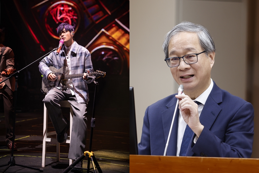 周杰倫（左）演唱會15萬張票今日秒殺，文化部長李遠（右）今笑稱「我現在越來越討厭周杰倫」。（左圖翻攝自杰威爾音樂JVR Music臉書）