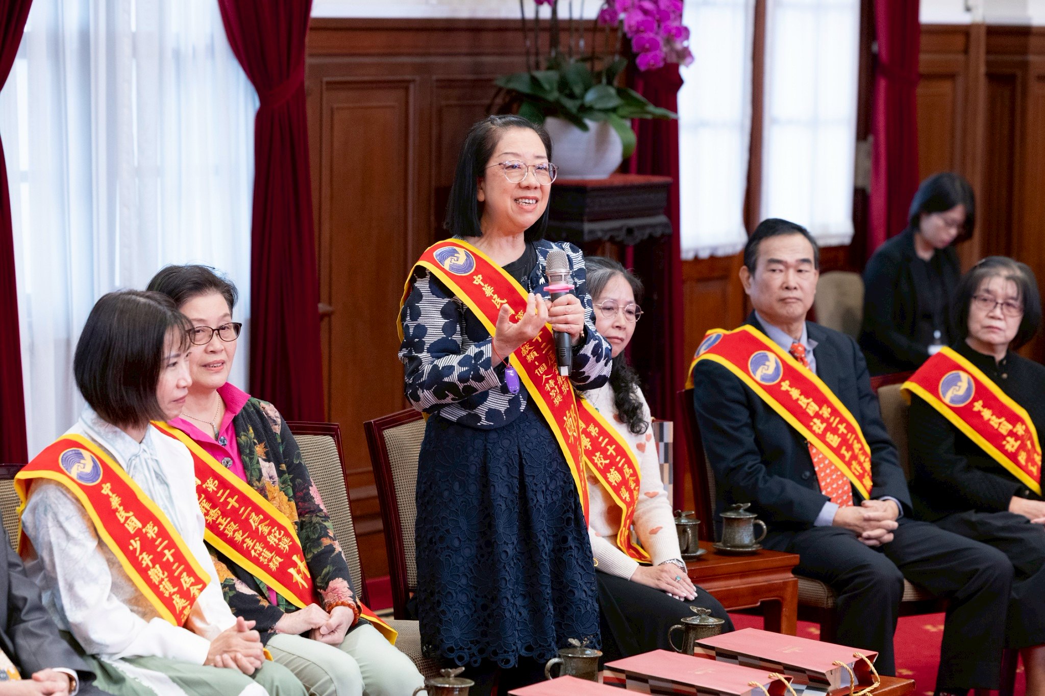 中華民國第22屆金舵獎暨旭青獎得獎人。(總統府提供)