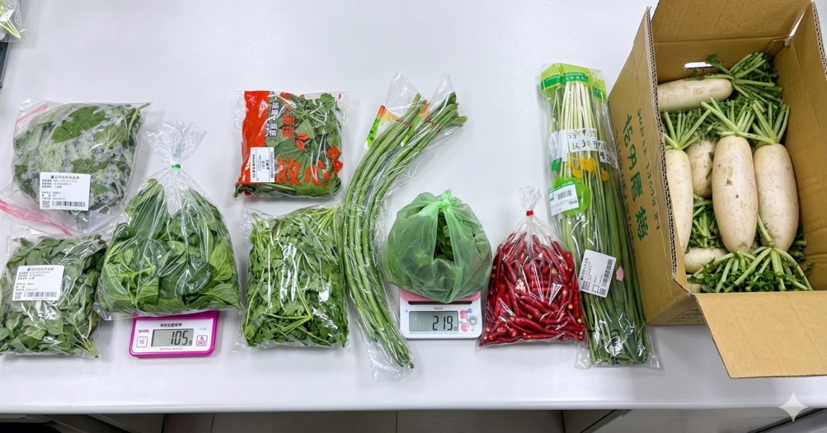 台北市衛生局今日公布3月生鮮蔬果檢驗結果，抽檢58件蔬果產品中，有9件不符合規定茄中又以九層塔違規次數最多。（翻攝畫面）