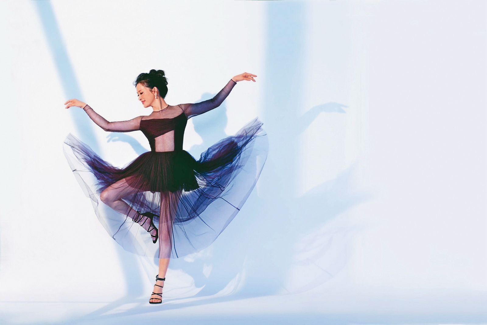 劉真的遺照特別挑選一張她翩翩起舞的照片，吳宗憲表示這代表劉真「羽化成仙」。（容易文創提供）