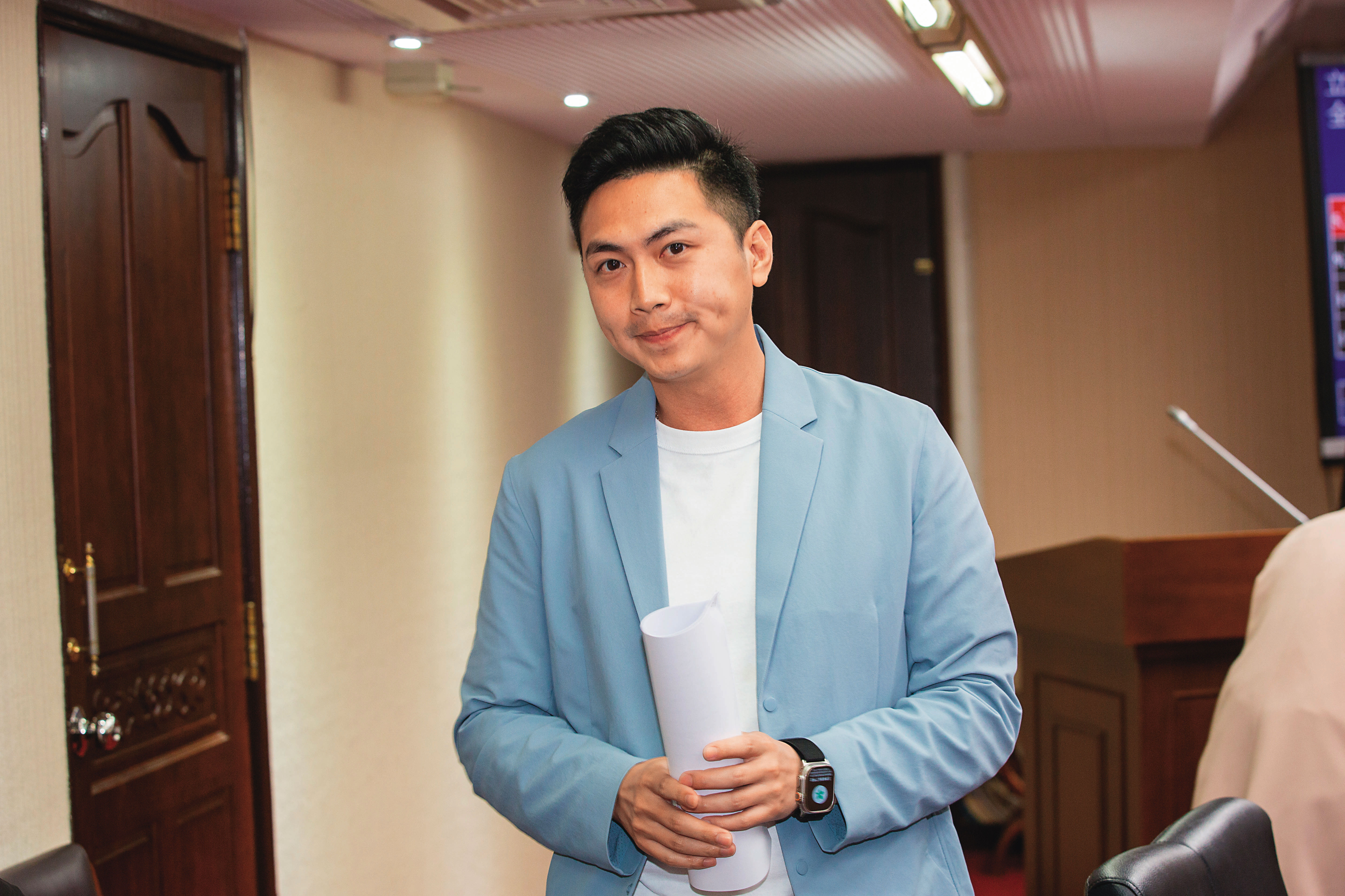 台中立委廖偉翔（圖）被罷免團體鎖定，服務處還被市府認定是違建。