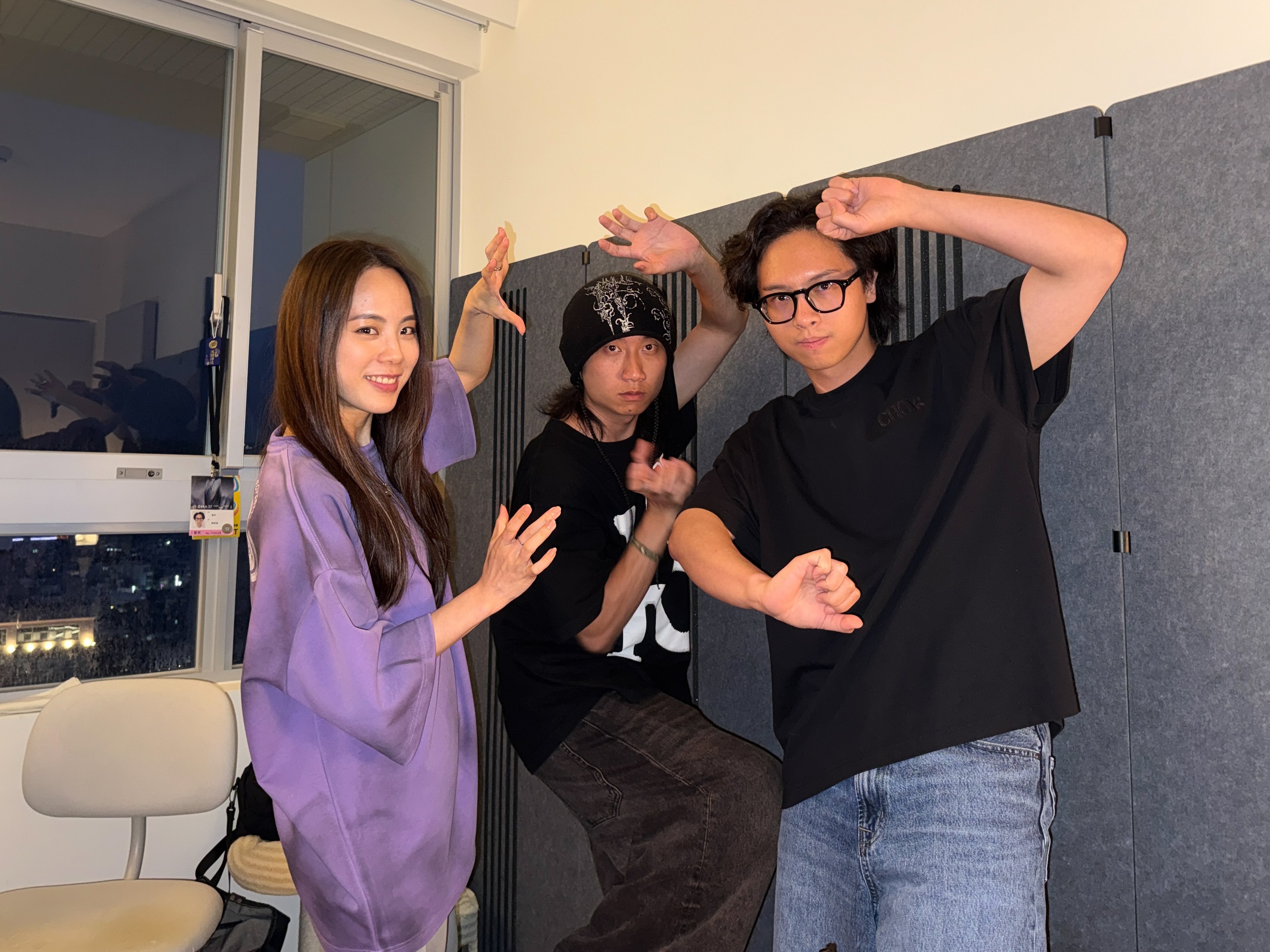 大嘻哈時代冠軍YoungLee推新專輯《漂亮美好歐光榮》（左至右：aDAN薛詒丹、YoungLee、製作人Sōryo）（大瓢蟲文化提供）