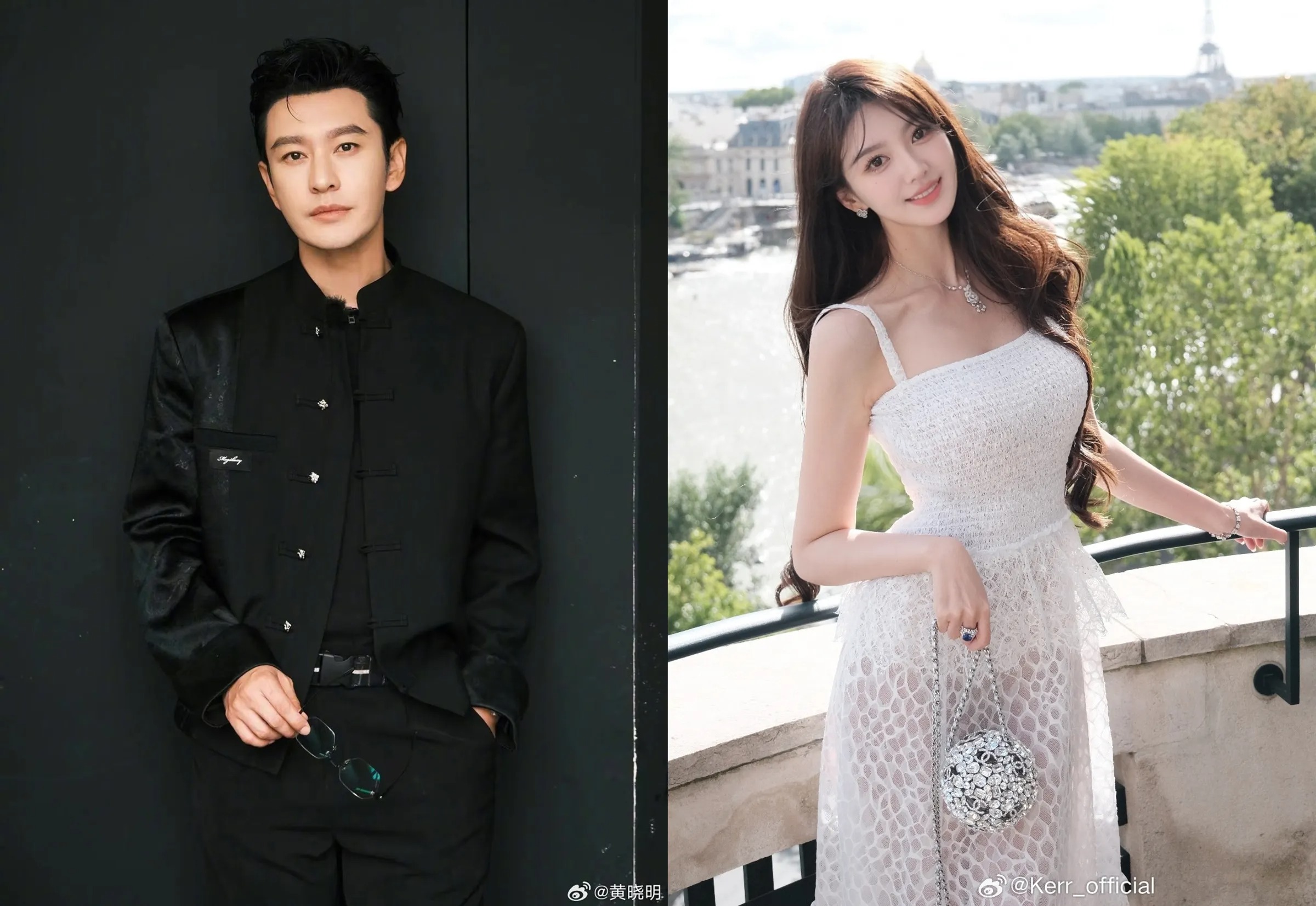 黃曉明「前」女友葉珂被爆為黃曉明產下一女，黃曉明「兒女雙全」得償所願。（微博圖片）