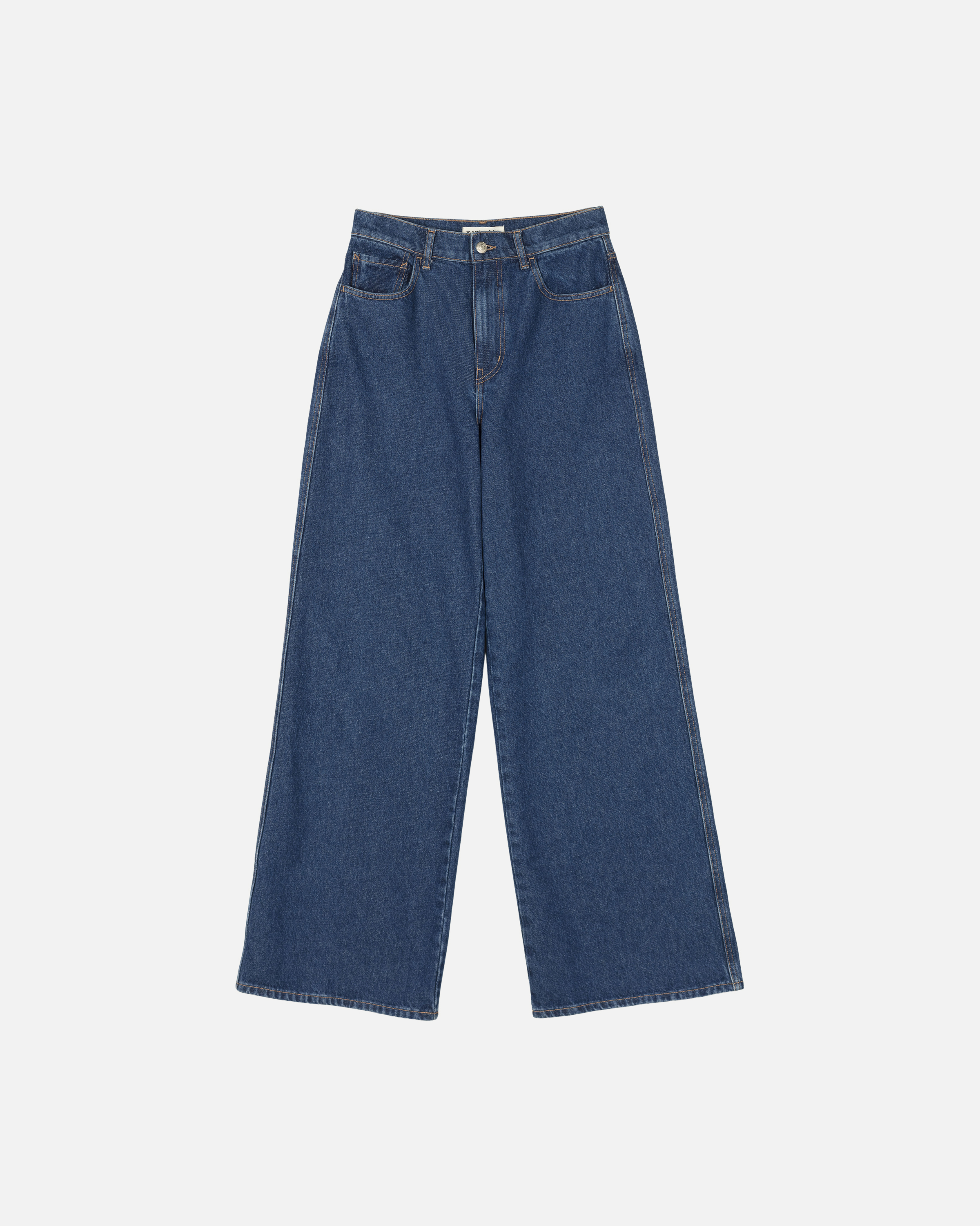 Marimekko Maridenim靛藍寬管褲。NT$11,900（俊思提供）