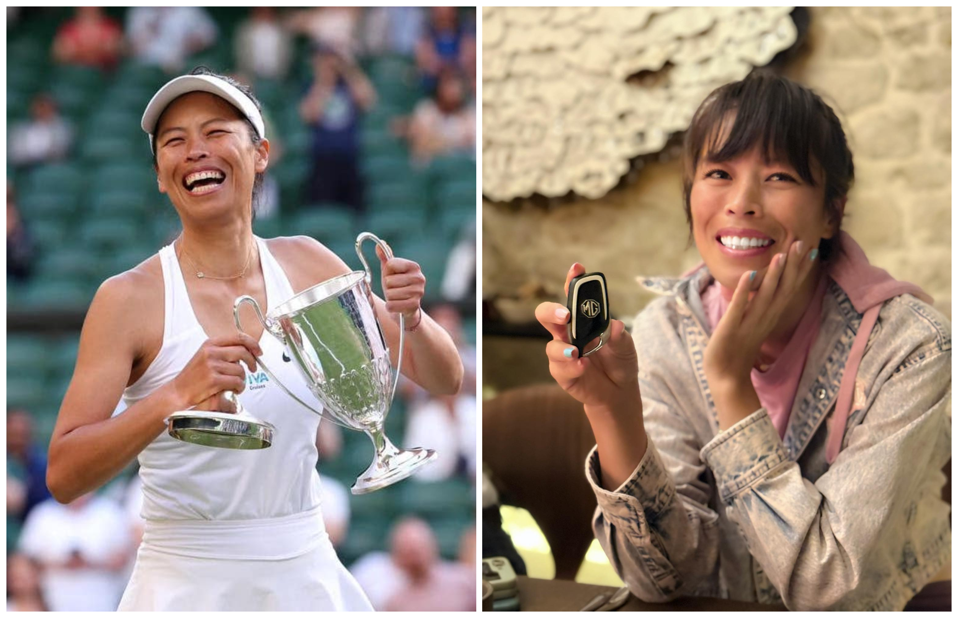 謝淑薇擁有9座大滿貫冠軍，卻因代言MG汽車遭部分網友出征。（翻攝謝淑薇臉書）