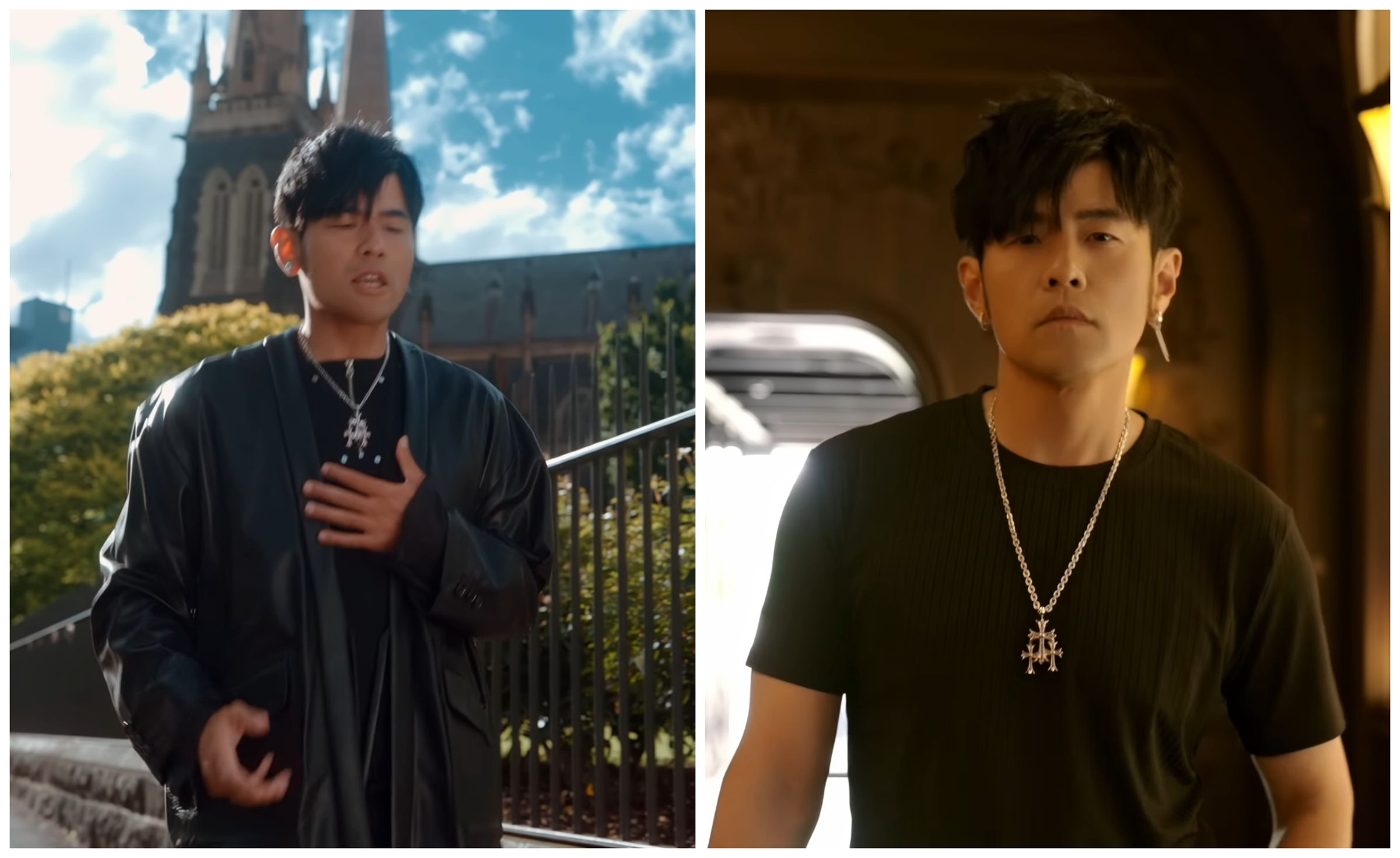 周杰倫在〈恆星不忘 Forever Forever〉MV裡也有不少走路畫面。（翻攝 相信音樂BinMusic YouTube頻道）