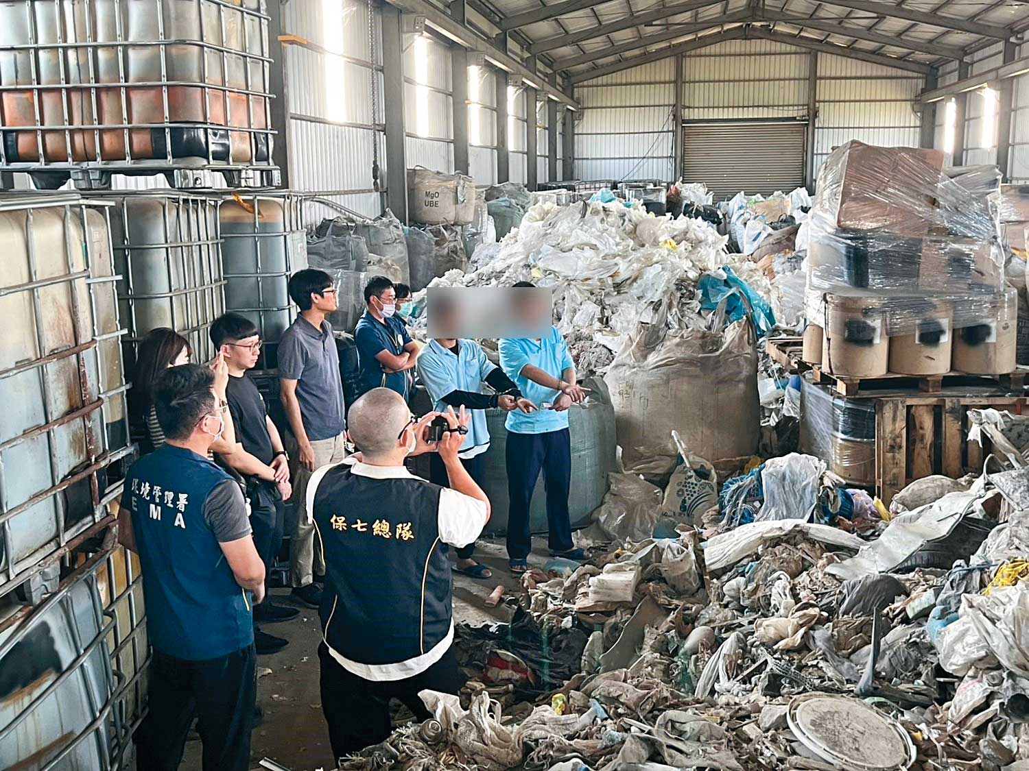 中檢透過環保資料庫找到廢棄物源頭工廠。（中檢提供）