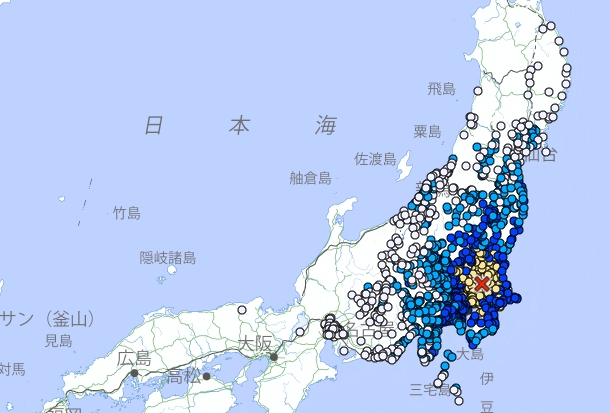 日本凌晨地牛翻身,茨城縣南部規模5.9地震。(翻攝自日本氣象廳官網)