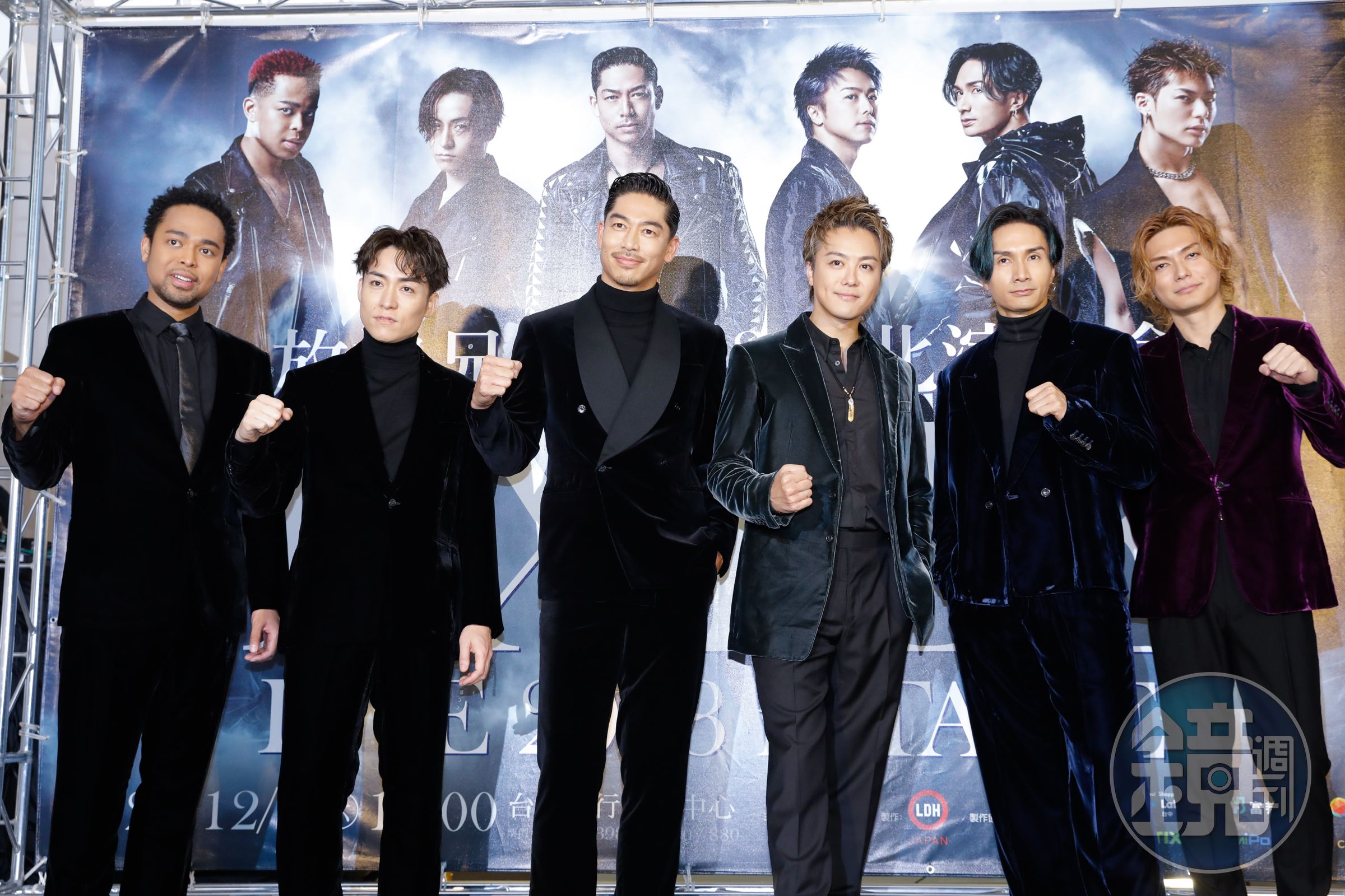 放浪兄弟EXILE將於9日舉辦海外首場演出。（左起：NESMITH、TETSUYA、AKIRA、TAKAHIRO、KENCHI、SHOKICHI）