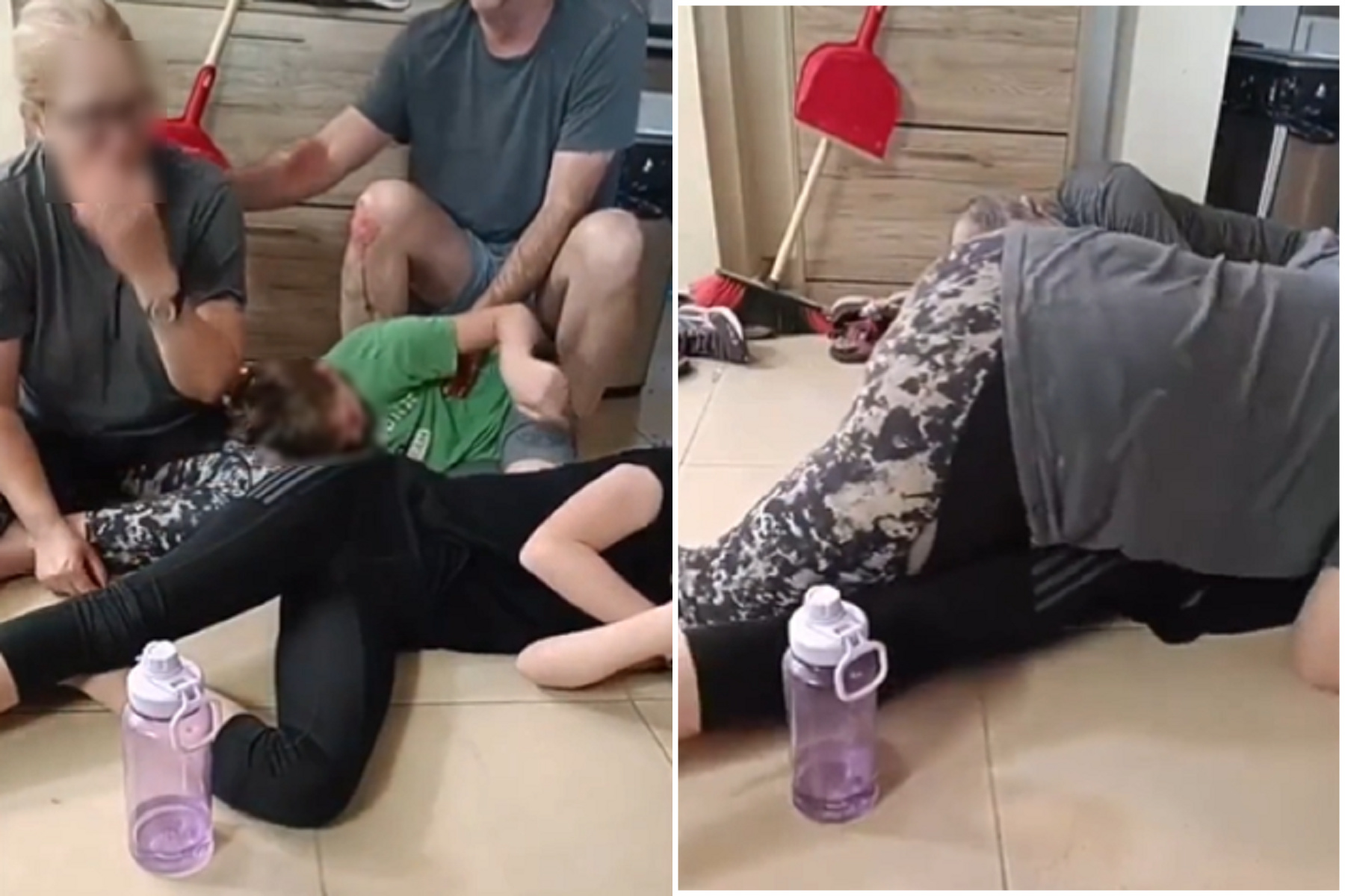 震撼影片！全家人被挾持長女遭殺，勇媽肉身護兒堅忍「控場」武裝分子。（翻自X平台）