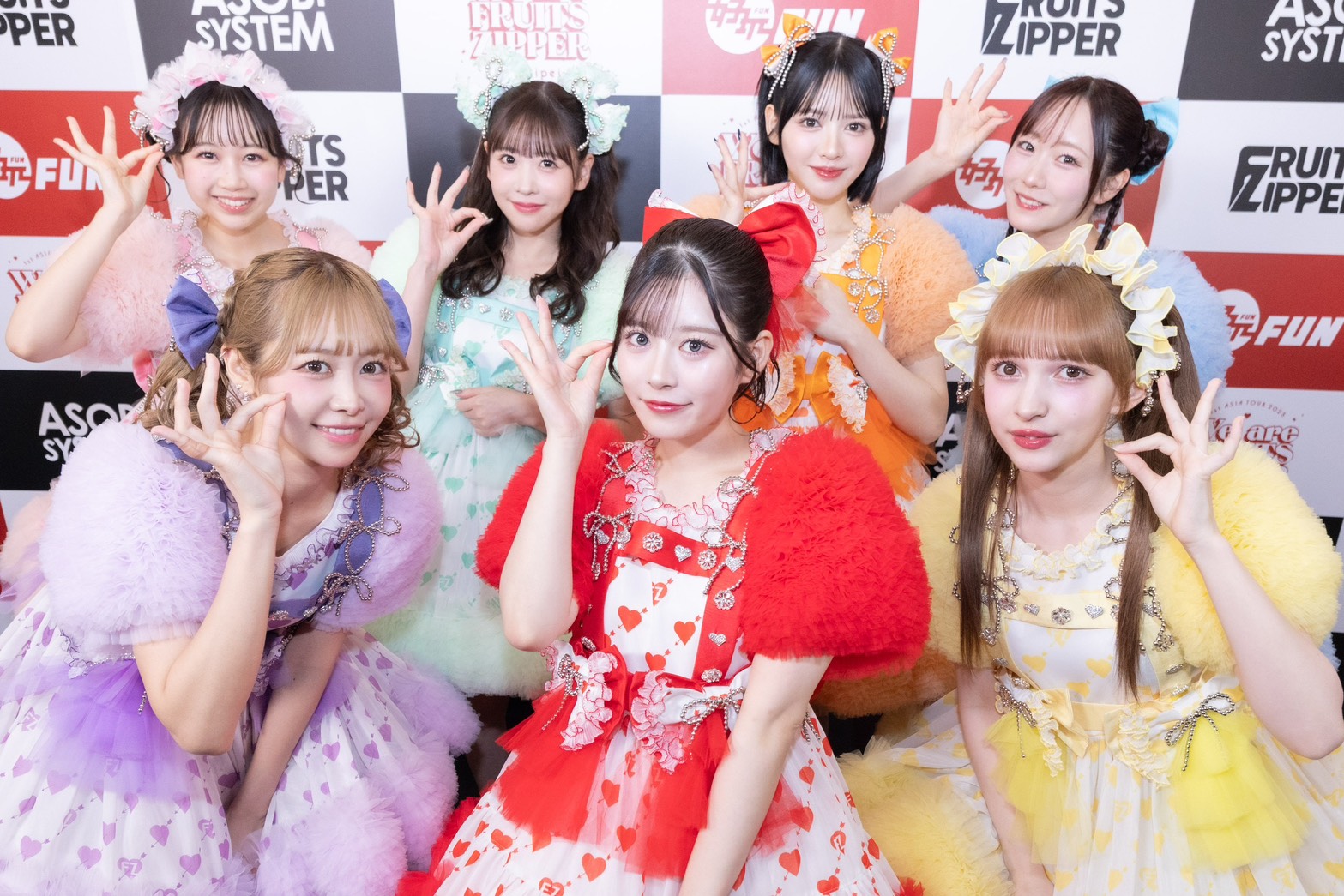 FRUITS ZIPPER超愛台灣，很開心四度來台開唱。（好玩國際文化提供）