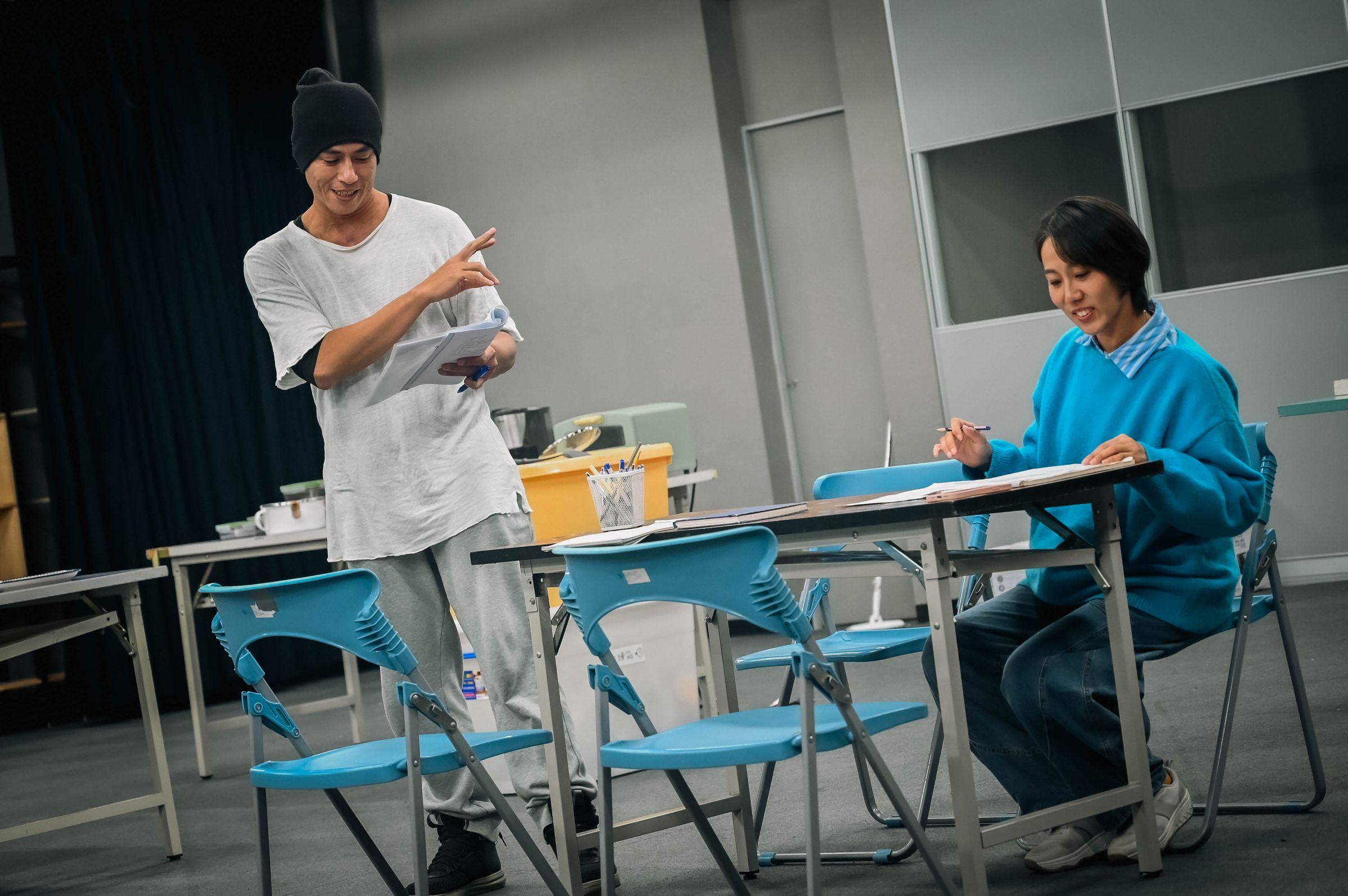 莊凱勛、張詩盈在舞台劇《婚內失戀》演出多年夫妻。（艾彼新創股份有限公司提供）