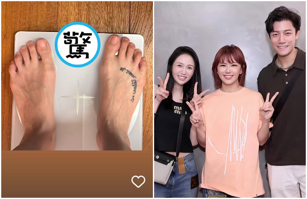 陳喬恩公開自己目前的體重（左圖），她跟老公一起去看孫燕姿（右圖），直呼相當感動。（翻攝陳喬恩IG）