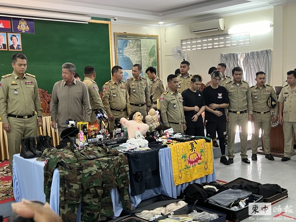 「晚安小雞」在柬埔寨自導自演造假直播，被當地警方拘留。（翻攝自柬中時報）