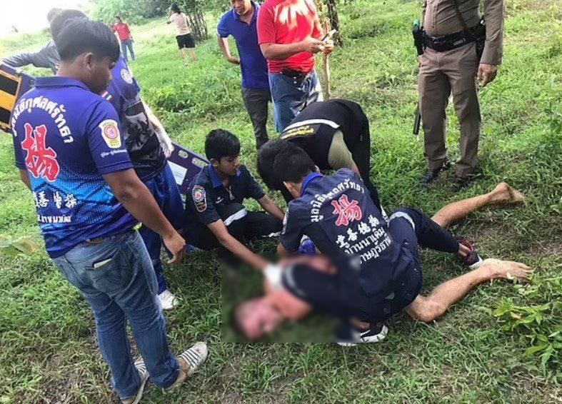 俄男要性侵母牛，反遭牠攻擊下體撞爆！警「疑吸大麻嗨了」。（翻自X平台）